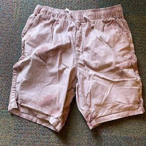 katin red tie dye shorts